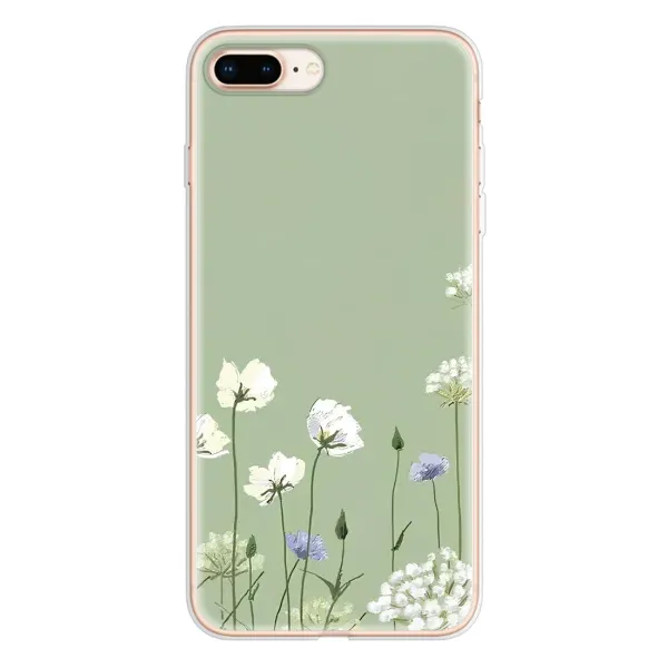 Чохол з принтом «Квіти на зеленому» для iPhone 8 Plus