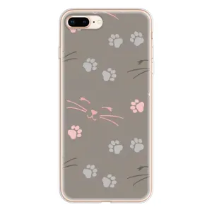 Чехол с рисунком кот на iPhone 8 Plus (Лапы и усы)