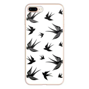 Чехол с птицами на iPhone 8 Plus (VPrint) (Ласточки)