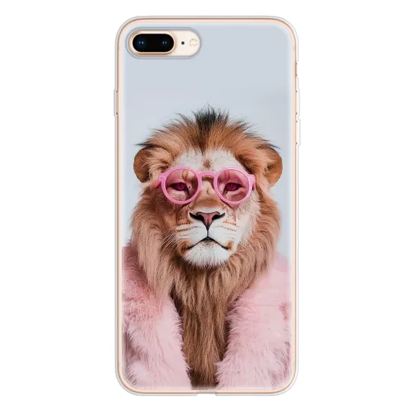 Чехол с принтом «Лев в очках» для iPhone 8 Plus