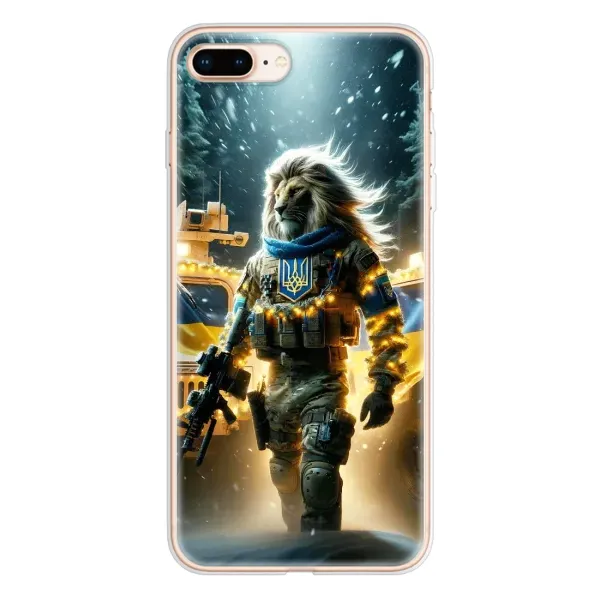 Чехол с принтом «ЛЕВ ЗСУ» для iPhone 8 Plus