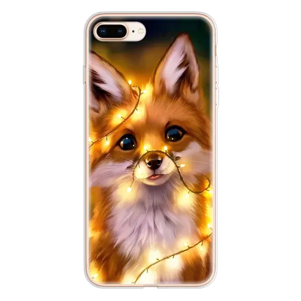 Чохол з принтом «Лисичка в гірляндах» для iPhone 8 Plus