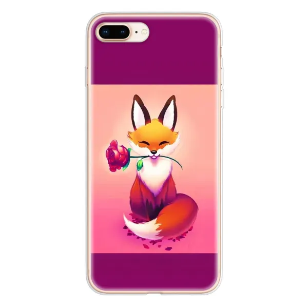Чохол з принтом «Лиса з трояндою» для iPhone 8 Plus