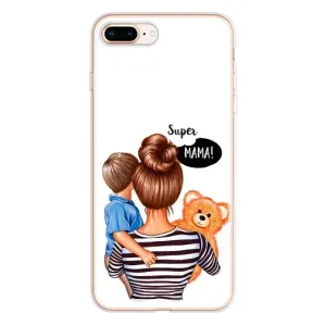 Чохол з друком для iPhone 8 Plus - (Мама з дитинкою) (AlphaPrint) (Мама з синочком)