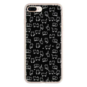 Чехол с принтом для iPhone 8 Plus (AlphaPrint) Модные коты (Меленькие котики)