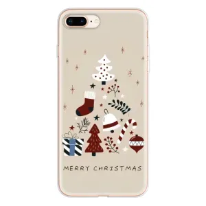 Рождественские, Праздничные Чехлы для Айфон 8 Плюс (Merry Christmas)
