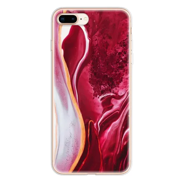 Чохол з принтом «Мрамор червоний» для iPhone 8 Plus