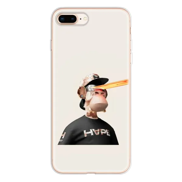 Чехол с принтом «обезьяна NFT в очках» для iPhone 8 Plus