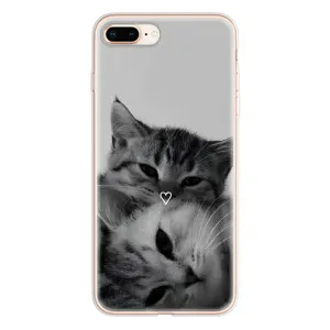 Чехол с рисунком кот на iPhone 8 Plus (Пара котов)