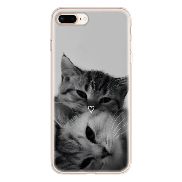 Чехол с принтом «Пара котов» для iPhone 8 Plus