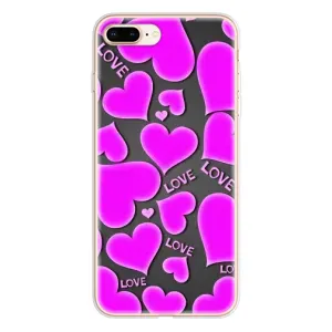 Чехлы для любимой на Айфон 8 Плюс (VPrint) (Pink hearts)