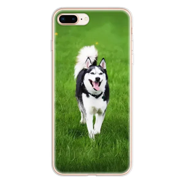 Чехол с принтом «Радостный Хаски» для iPhone 8 Plus