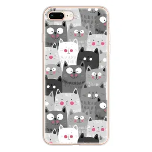 Чехлы с Котиками для iPhone 8 Plus (VPrint) (Рисованные котики)
