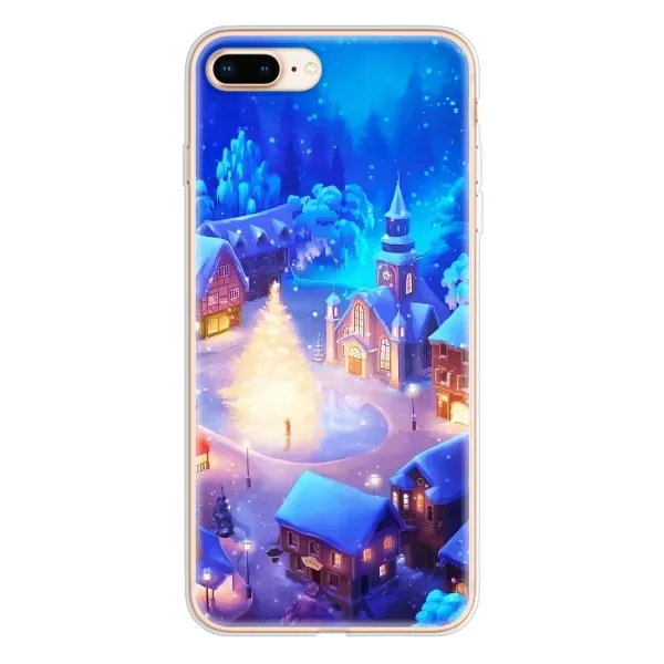 Чохол з принтом «Різдвяне місто» для iPhone 8 Plus