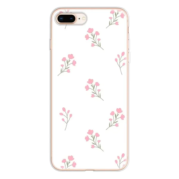 Чохол з принтом «Рожеві квіти» для iPhone 8 Plus