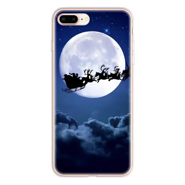Чохол з принтом «Санта - місяць» для iPhone 8 Plus