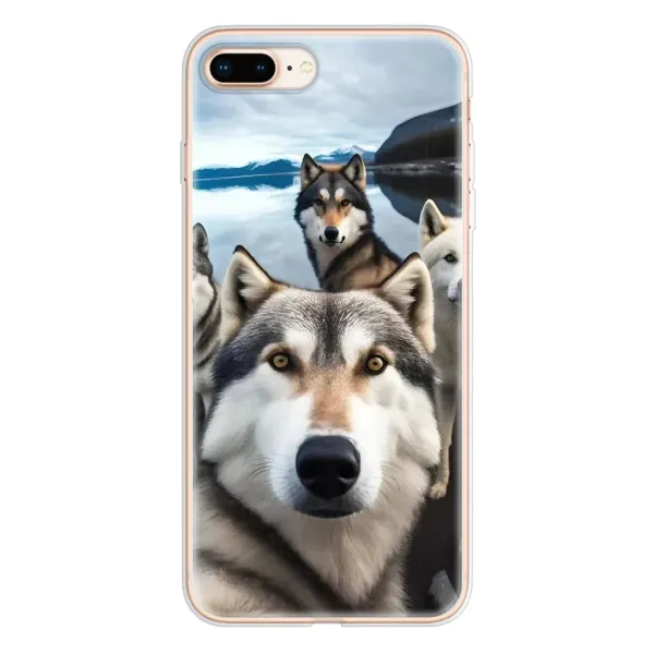 Чехол с принтом «Селфи ХАски» для iPhone 8 Plus