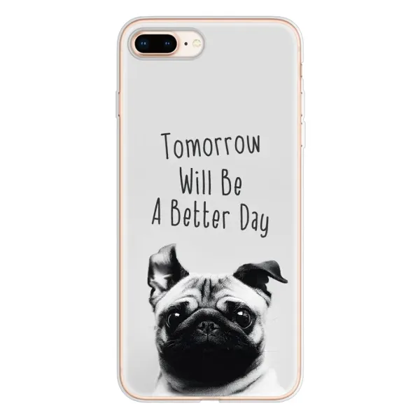 Чохол з принтом «Смішний Мопс» для iPhone 8 Plus