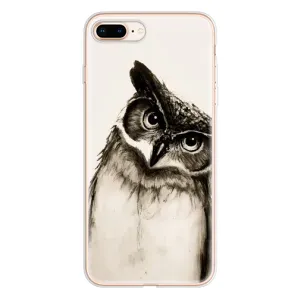 Чехол с птицами на iPhone 8 Plus (VPrint) (Сова)