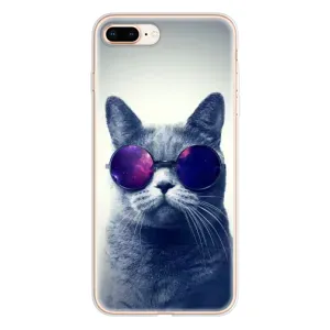 Чехол с принтом для iPhone 8 Plus (AlphaPrint) Модные коты (Стильный кот)