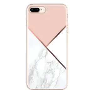 Мраморный чехол на iPhone 8 Plus (VPrint) (Тройной мрамор)