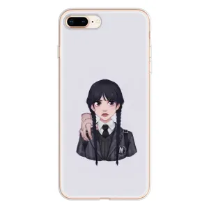 Чехлы Венсдей на iPhone 8 Plus Уэнсдей (AlphaPrint) (Уэнздей и Вещь)