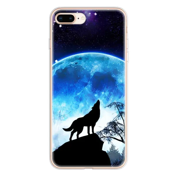 Чехол с принтом «Волк на луну» для iPhone 8 Plus