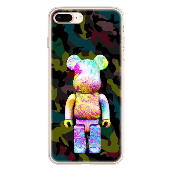 Чехол с принтом «Яркий Bearbrick» для iPhone 8 Plus