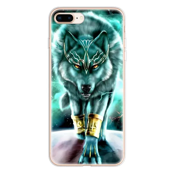 Чехол с принтом «Яркий волк» для iPhone 8 Plus