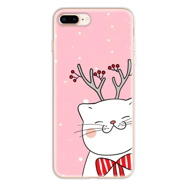 Чохол з принтом «Зимовий кіт» для iPhone 8 Plus