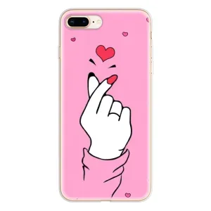 Чехол с принтом для iPhone 8 Plus (AlphaPrint - Знак сердечка)