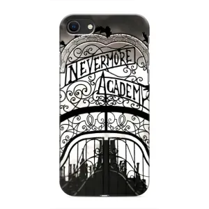 Чехол с дизайном Венздей 2 на iPhone SE (2020) (Ворота Академии Невермор)