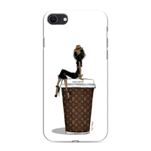 Чехлы Луи Витон для iPhone SE (2020) (AlphaPrint - LOUIS VUITTON) (кофе LOUIS VUITTON)