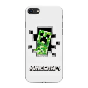 Чохол Майнкрафт на iPhone SE (2020) (AlphaPrint) Minecraft (кріпер Майнкрафт)