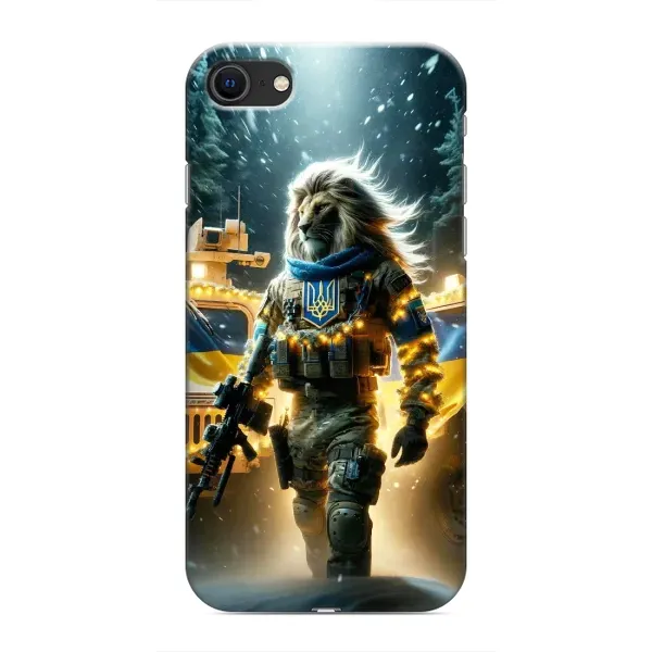 Чохол з принтом «ЛЕВ ЗСУ» для iPhone SE (2020)