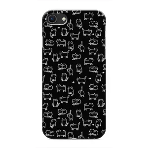 Чохол з принтом для iPhone SE (2020) (AlphaPrint) Модні коти (Маленькі котики)