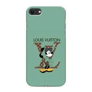 Чехлы Луи Витон для iPhone SE (2020) (AlphaPrint - LOUIS VUITTON) (Микки Маус LV)