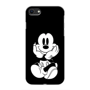 Міккі Маус чохол для iPhone SE (2020) (AlphaPrint - Мультяшні) (Маус на чорному)