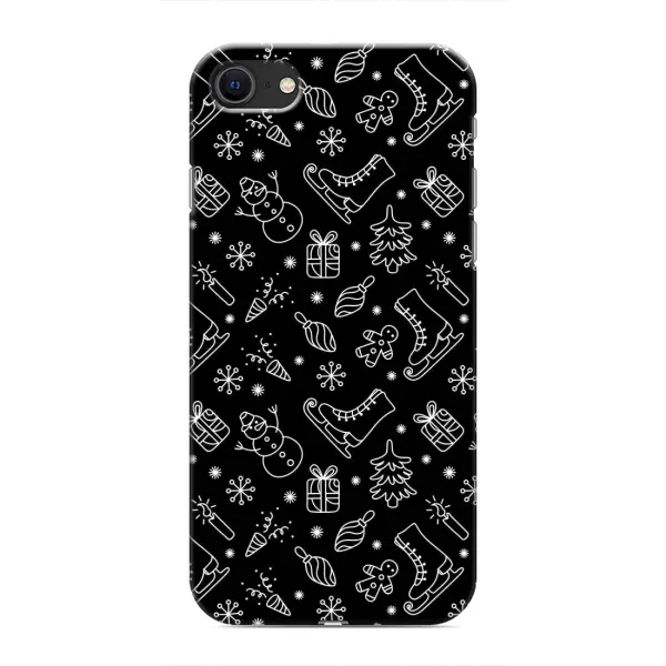 Чехол с принтом «Новогодний фон» для iPhone SE (2020) Чехол с принтом «Новогодний фон» для iPhone SE (2020)