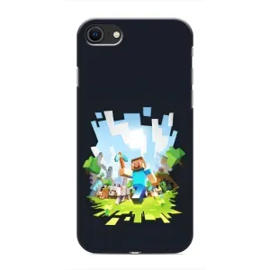 Чохол Майнкрафт на iPhone SE (2020) (AlphaPrint) Minecraft (персонажі Minecraft)