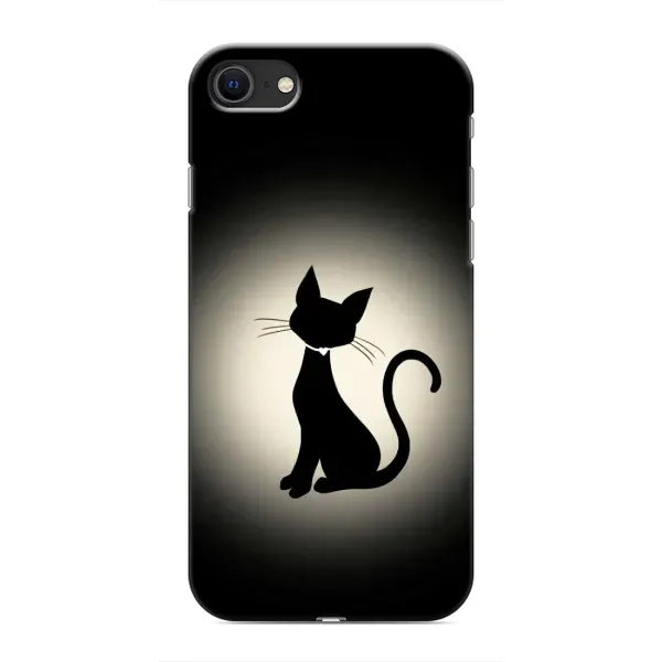 Чохол з принтом «Силует котика» для iPhone SE (2020)