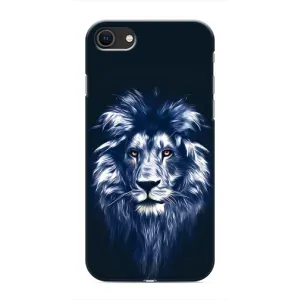 Чохол з картинкою ЛЕВ для iPhone SE (2020) (VPrint) (Синій Лев)