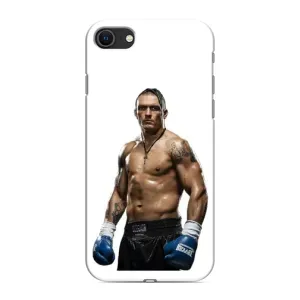 Чехол с картинкой Александр Усик для iPhone SE (2020) (Усик на белом)