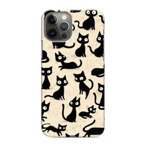 Чехол с рисунком кот на iPhone 11 Pro Max (Черные коты)