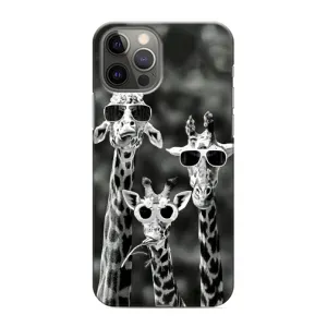 Силиконовый чехол с КАРТИНКАМИ лето для iPhone 11 Pro Max (AlphaPrint) (Жирафы в очках)