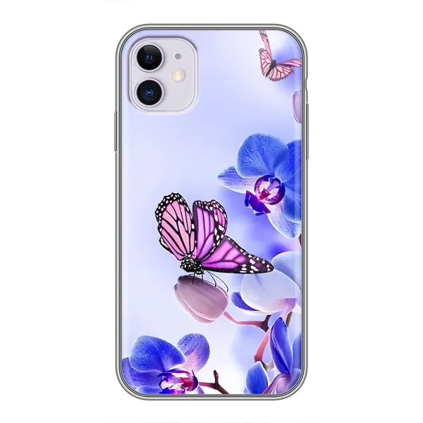 Чехол с принтом «Бабочка на цветочке» для iPhone 11