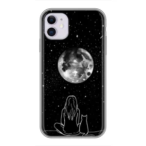 Чохол з малюнком кіт на iPhone 11 (Дівчина з котом)