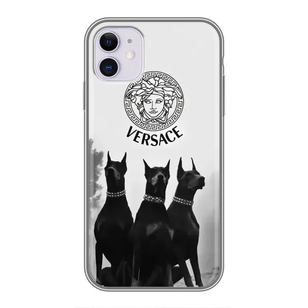 Чохол з принтом «Доберман Версаче» для iPhone 11