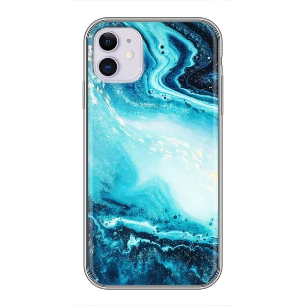 Чехол с принтом «Голубой мрамор» для iPhone 11