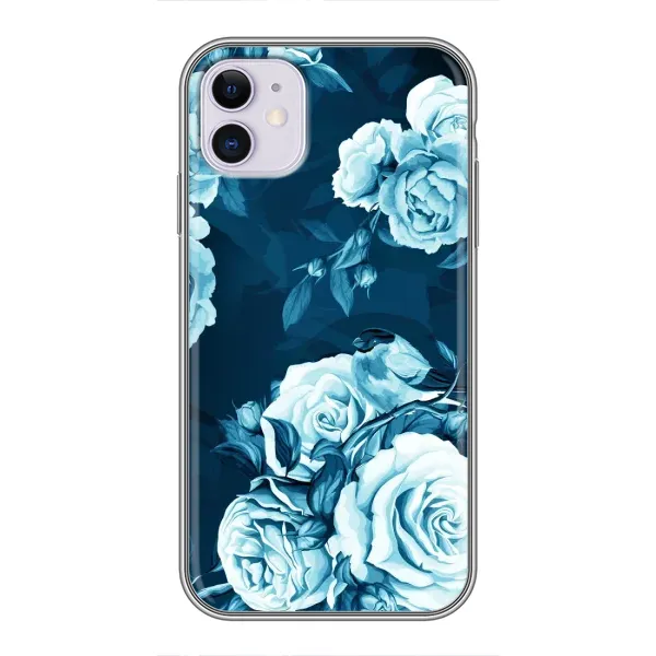 Чехол с принтом «Голубые Бутоны» для iPhone 11 Чехол с принтом «Голубые Бутоны» для iPhone 11